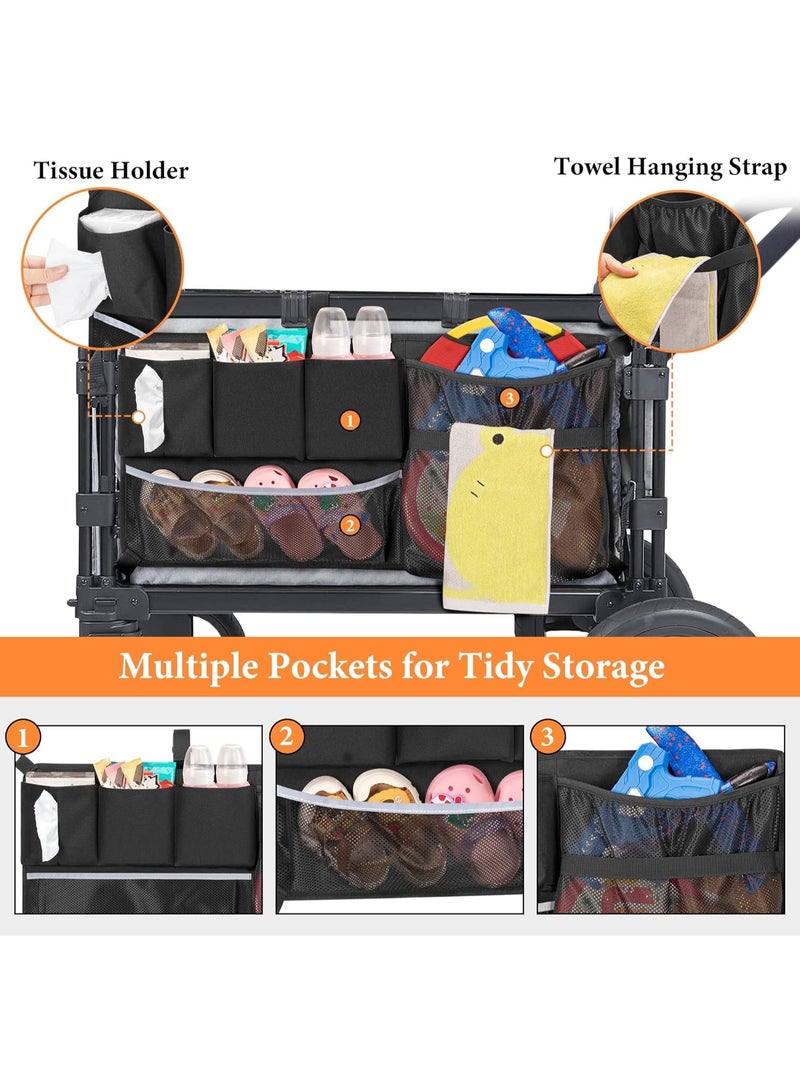 1 قطعة عربة عربة الشحن شبكة، واكسسوارات عربة منظم كبيرة السعة شبكة حقيبة تخزين الشحن مع فرز جيوب متوافقة مع Keenz عربة - Image 4