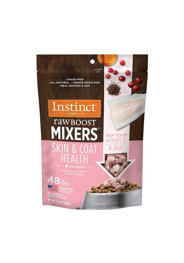 Instinct Raw Boost Mixers Skin & Coat Health Freeze Dried Dog Food Topper - 12.5OZ - Image 1