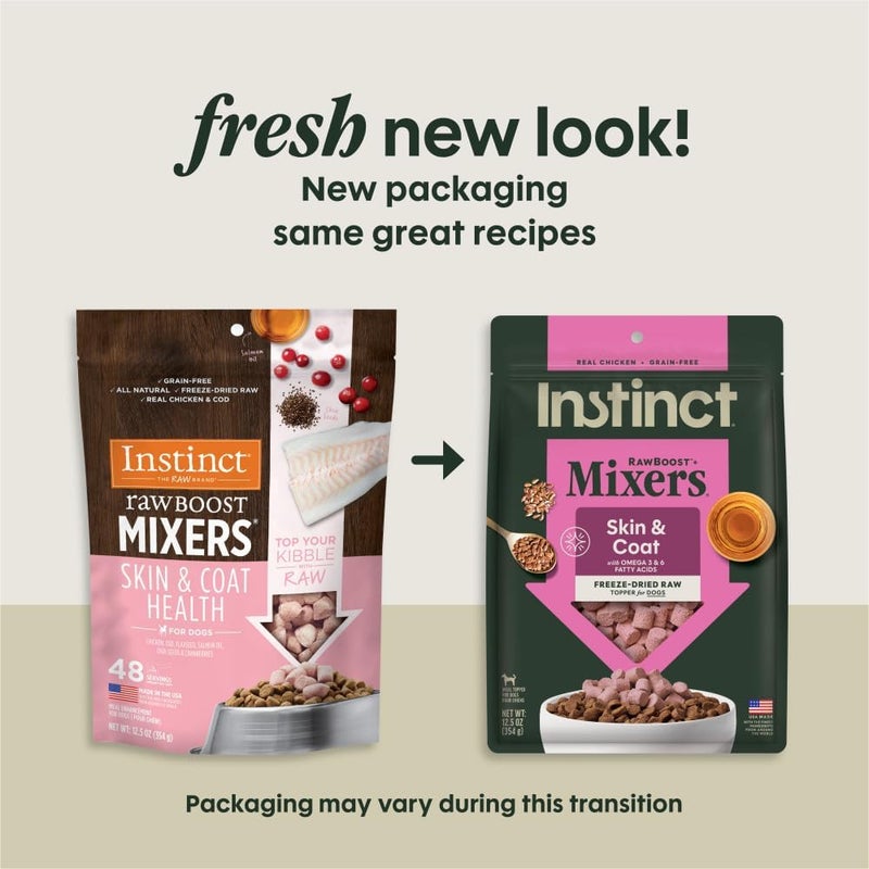 Instinct Raw Boost Mixers Skin & Coat Health Freeze Dried Dog Food Topper - 12.5OZ - Image 3