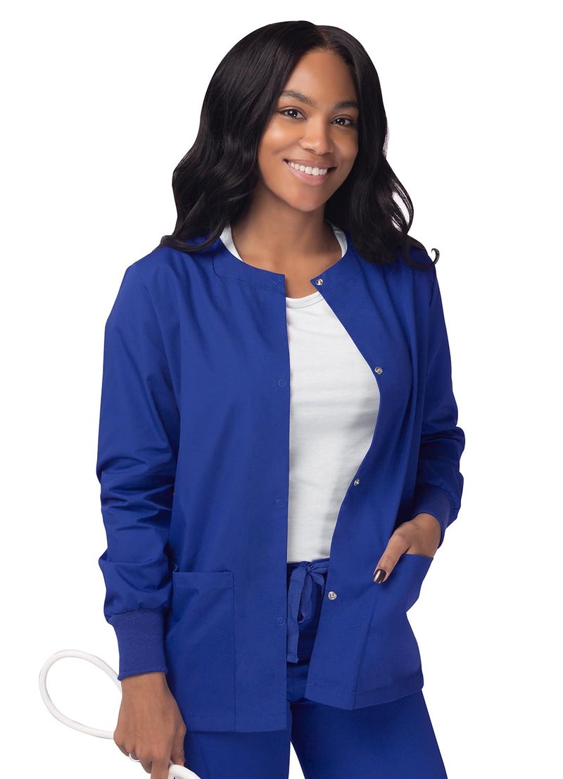 Sivvan Scrubs for Women - Front Snap Warm - Up Jacket - S8306 - Royal Blue - M - Image 1