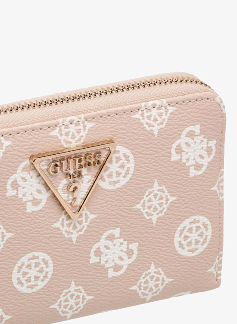 GUESS-LAUREL SLG MEDIUM ZIP AROUND-BEIGE/NATURALS-E-Com Exclusive-Q2-AW25 - Image 3