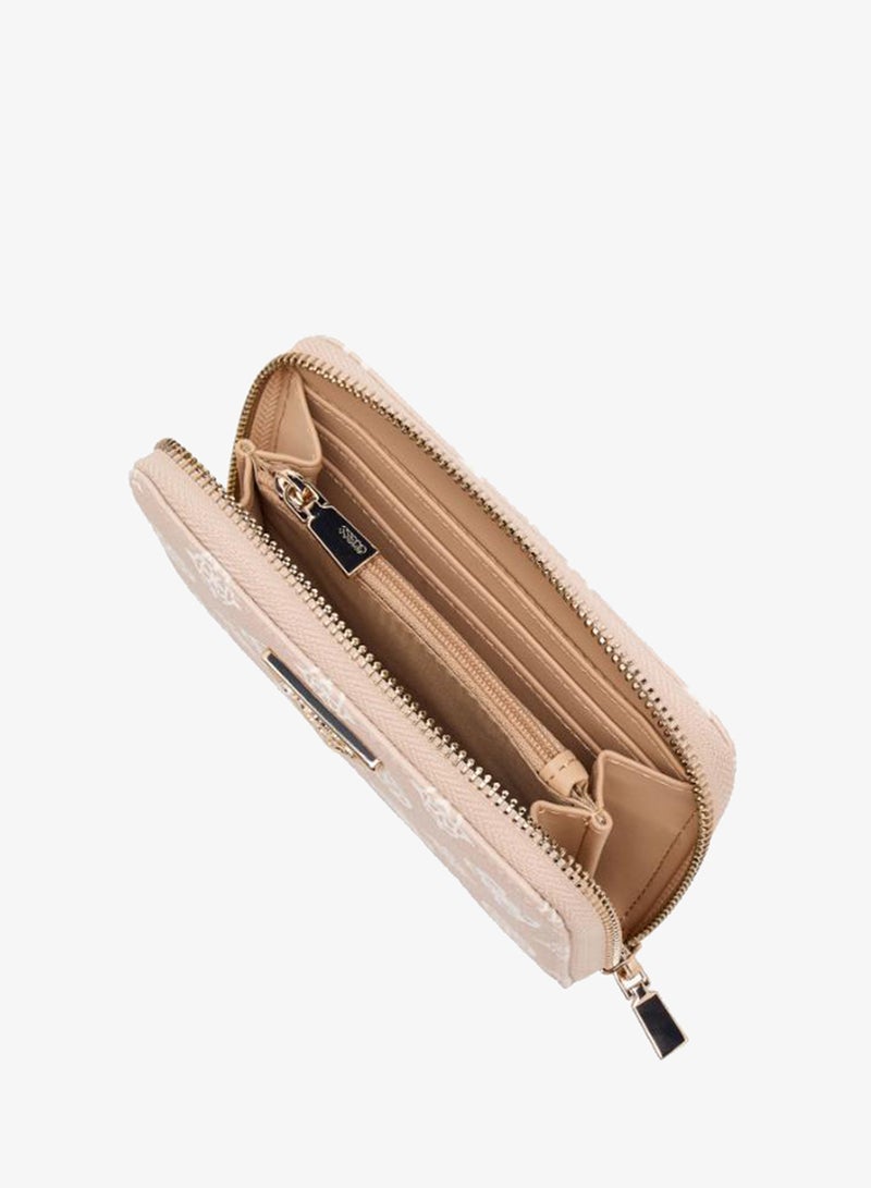 GUESS-LAUREL SLG MEDIUM ZIP AROUND-BEIGE/NATURALS-E-Com Exclusive-Q2-AW25 - Image 5