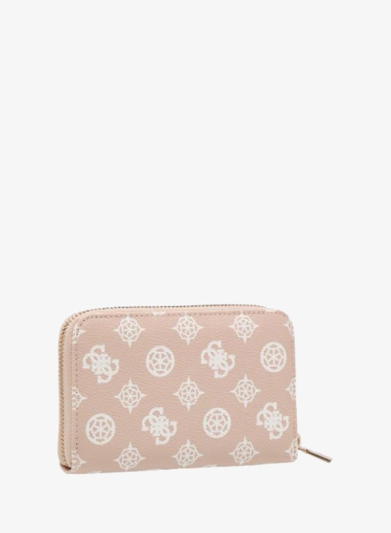 GUESS-LAUREL SLG MEDIUM ZIP AROUND-BEIGE/NATURALS-E-Com Exclusive-Q2-AW25 - Image 2