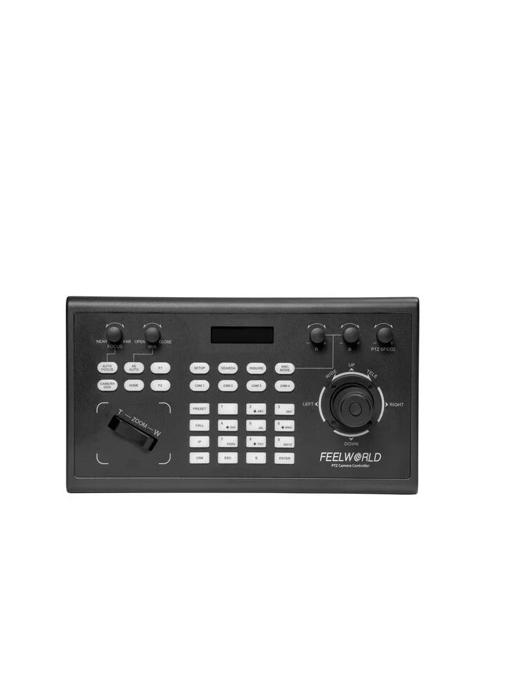 FEELWORLD KBC10 PTZ Camera Controller with Joystick and Keyboard Control PoE Supported Multiple Control and Network Protocol - Image 1