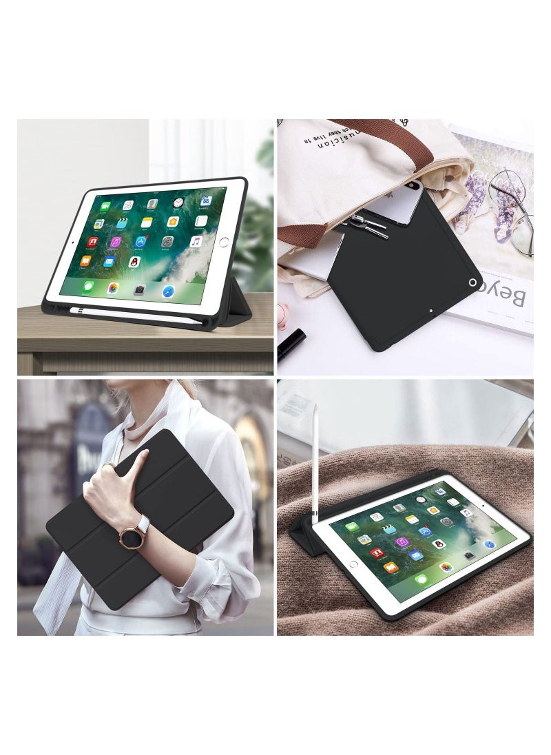iPad 6th Generation Case, iPad 5th Generation Case with Pencil Holder, Premium Folio Folding Stand Smart Auto Wake/Sleep Protective Tablet Case Cover - Image 5