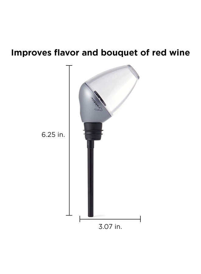 rabbit W6112N Wine Aerator and Pourer, Zinc, Black - Image 2