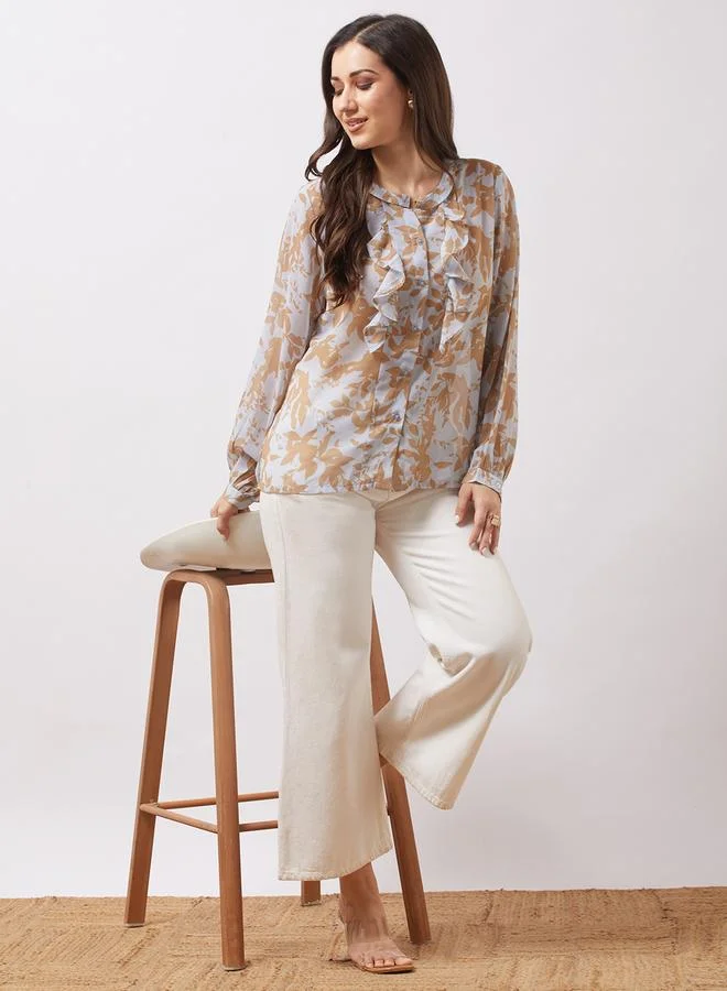 جلو باص بلوزة بتفاصيل كشكش