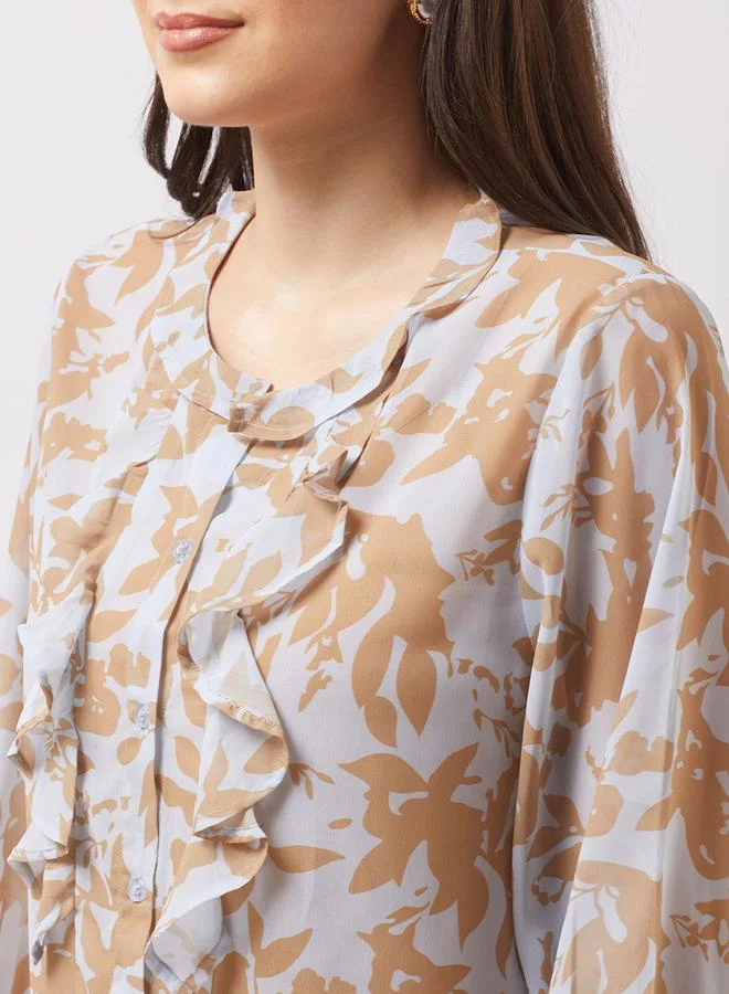 جلو باص بلوزة بتفاصيل كشكش