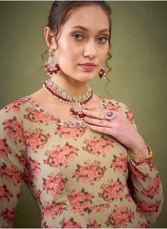 ساسافراس Floral Print A-Line Maxi Kurta by Styli