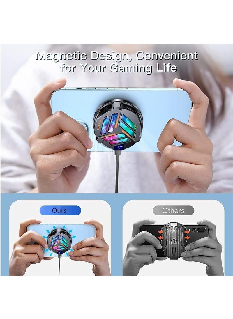 Loquat Mobile Phone Cooler for Magsafe, Game Fan PUBG, Designed iPhone 12/13 Series, Live Streaming and Vlog, Semiconductor Heatsink Without Noise iOS Android, ipad Tablet  - Image 4