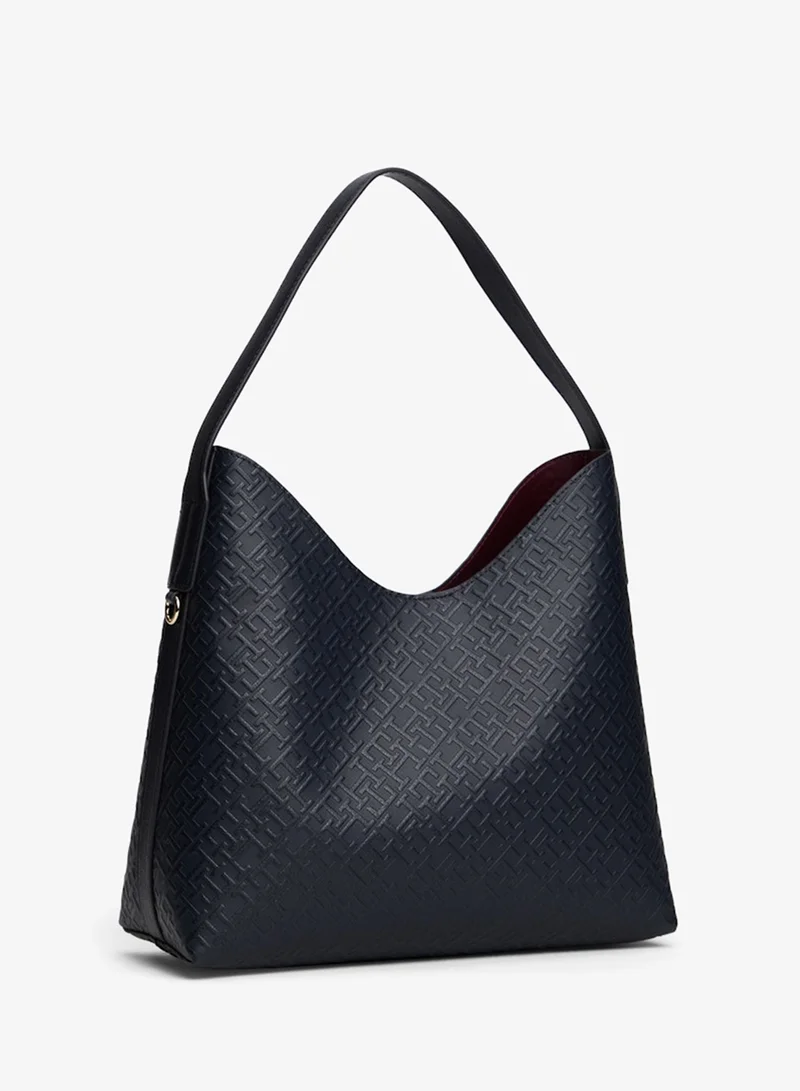 TOMMY HILFIGER  Hilfiger Icon Embossed TH Monogram Shoulder Bag for Women | Best Price UAE