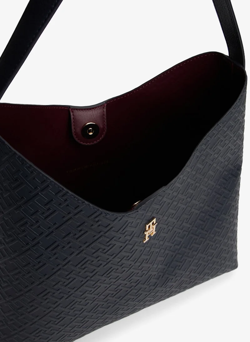 TOMMY HILFIGER  Hilfiger Icon Embossed TH Monogram Shoulder Bag for Women | Best Price UAE