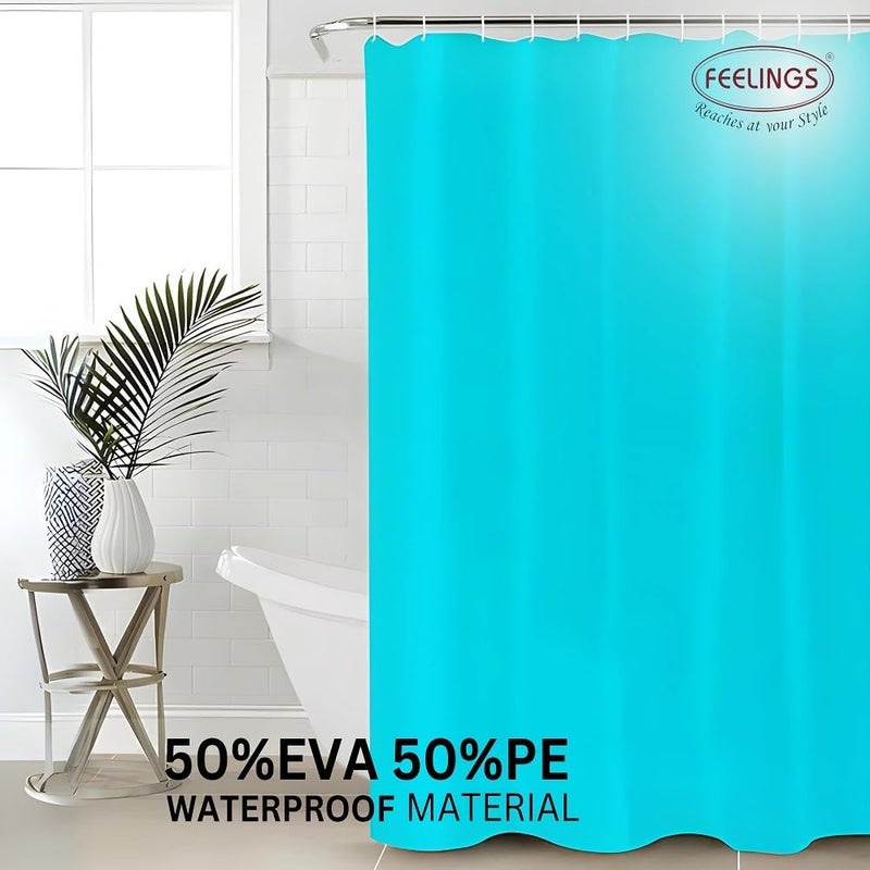 Feelings Shower Curtains (Blue, 180X180) - Image 2