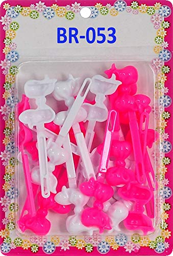 Tara Girls Super Cute Self Hinge Plastic Mulit Design Hair Barrettes Selection (BR53) - Image 1
