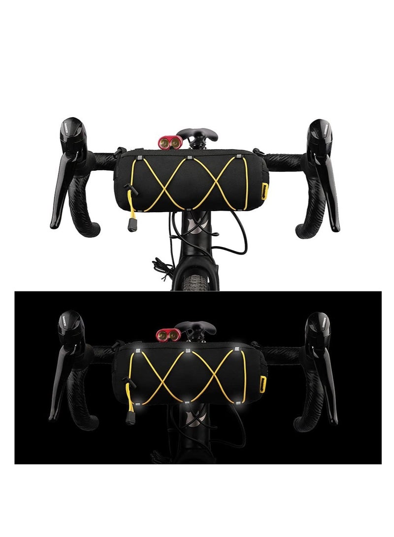 Barakah Bike Handlebar Bag, Bicycle Front Bag Fram Storage Roll Bag Mountain Road Bikes Commuter Shoulder Bag Professional Cycling Accessories - Image 5