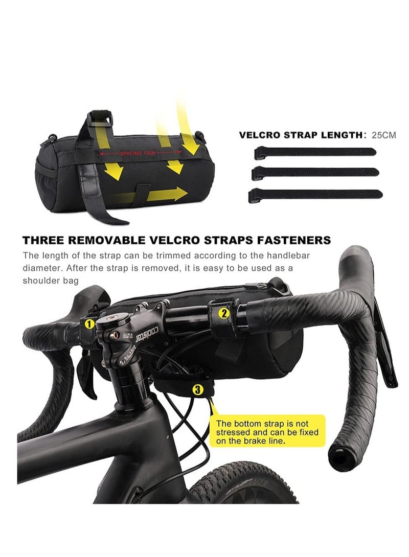 Barakah Bike Handlebar Bag, Bicycle Front Bag Fram Storage Roll Bag Mountain Road Bikes Commuter Shoulder Bag Professional Cycling Accessories - Image 3