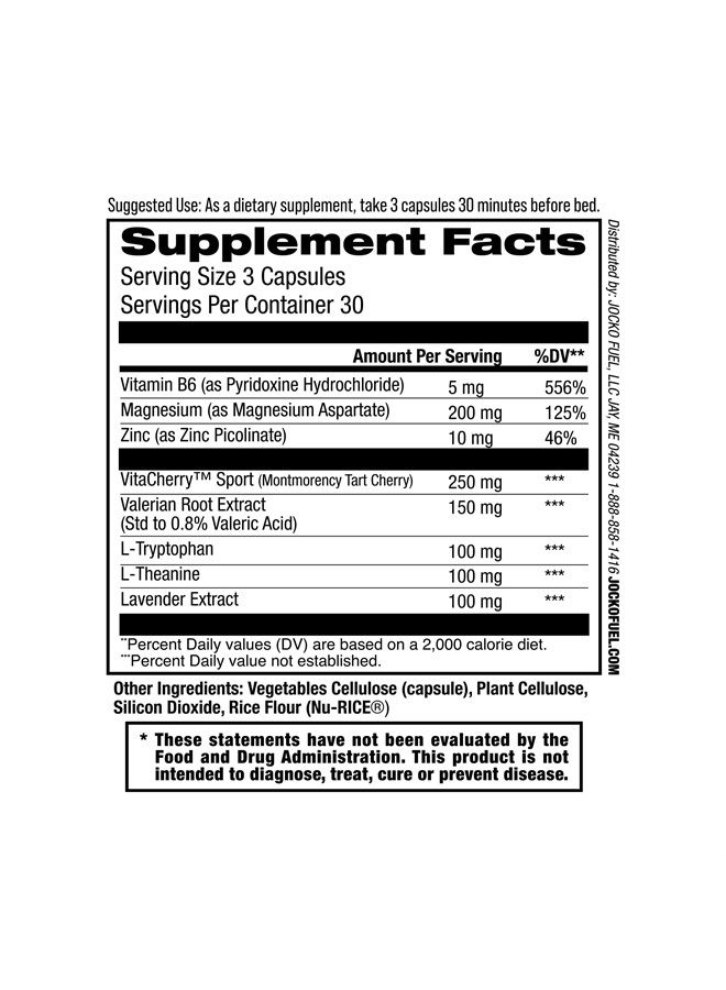 Jocko Fuel Good Night Natural Sleep Aid for Adults - Sleeping Pills for Rest & Recovery, Non-Habit Forming with Magnesium, Lavender & Valerian Root (90 Capsules) - Image 1
