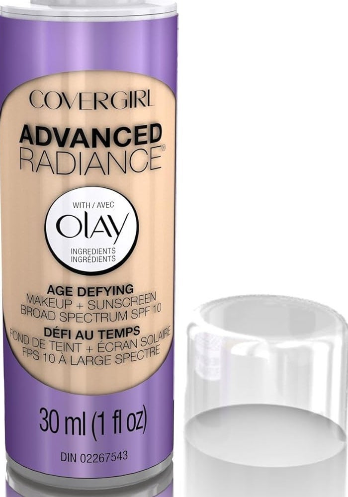 COVERGIRL Advanced Radiance Age Defying Foundation Makeup - Medium Light, 1 Ounce - Image 1