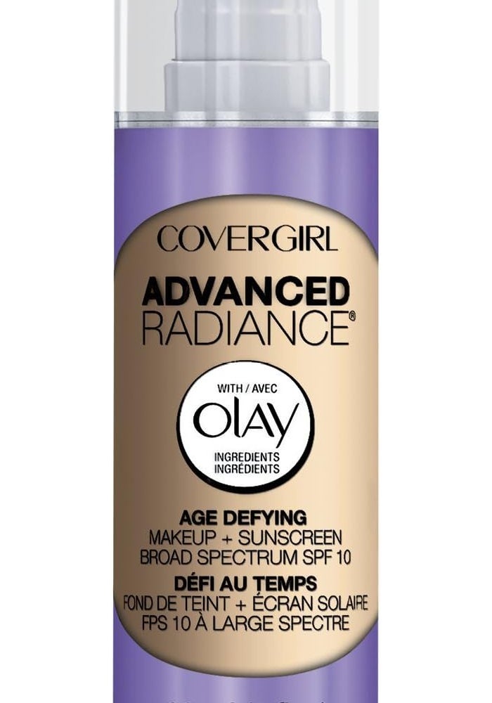 COVERGIRL Advanced Radiance Age Defying Foundation Makeup - Medium Light, 1 Ounce - Image 2
