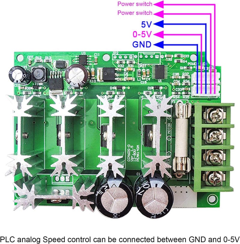 وحدة تحكم السرعة مع شاشة رقمية، منظم محرك DC بتقنية PWM، جهد DC من 12V إلى 80V، قدرة عالية، كفاءة عالية، تحكم دقيق في السرعة، مثالية لتطبيقات المحركات. - Image 4