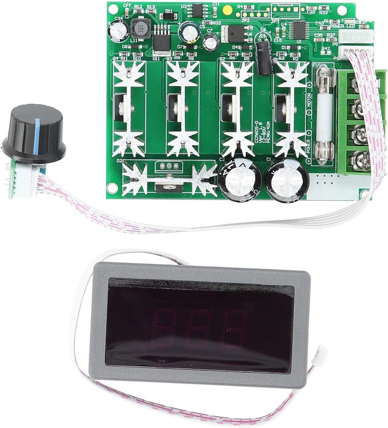 وحدة تحكم السرعة مع شاشة رقمية، منظم محرك DC بتقنية PWM، جهد DC من 12V إلى 80V، قدرة عالية، كفاءة عالية، تحكم دقيق في السرعة، مثالية لتطبيقات المحركات. - Image 1