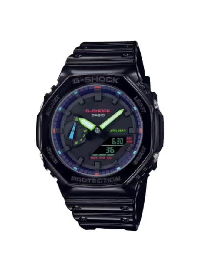 G-SHOCK Men's Resin Analog-Digital Watch GA-2100RGB-1ADR - 45.4 mm - Image 3
