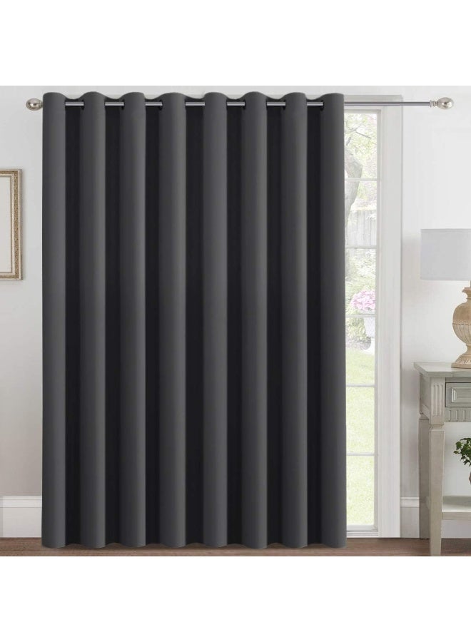 H.VERSAILTEX HVERSAILTEX Blackout Patio Curtains 100 x 108 Inches for Sliding Door Extral Wide Blackout Curtain Panels Thermal Insulated Room Divider  Grommet Top 9 Tall by 85 Wide  Plum Purple - Image 4