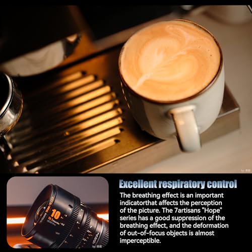 7artisans 10mm T2.1 Cine Lens S35 Frame Compatible for Sony E-Mount(C Frame),for Sony A6500/A6600/A6700/FX30/ZVE-10(Titanium Gray) - Image 4