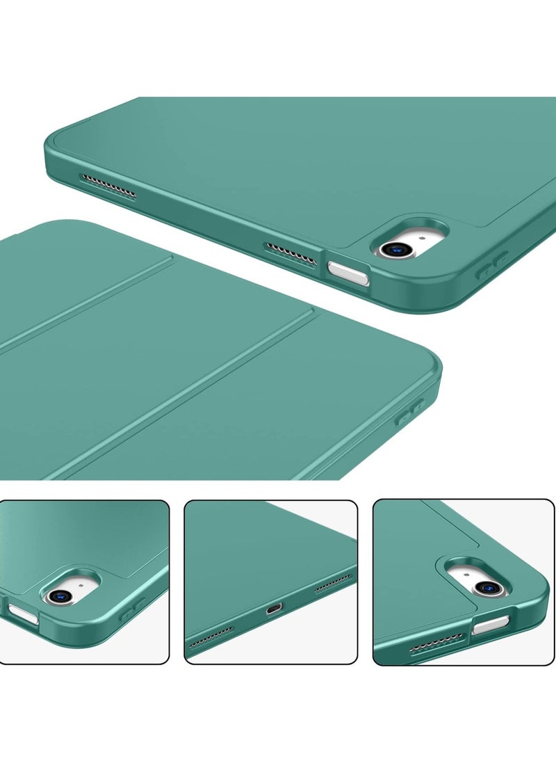 ELTRAZONE iPad 10th Gen Case with Pencil Holder, Soft TPU Back, Auto Wake/Sleep, Forest Green - Image 4