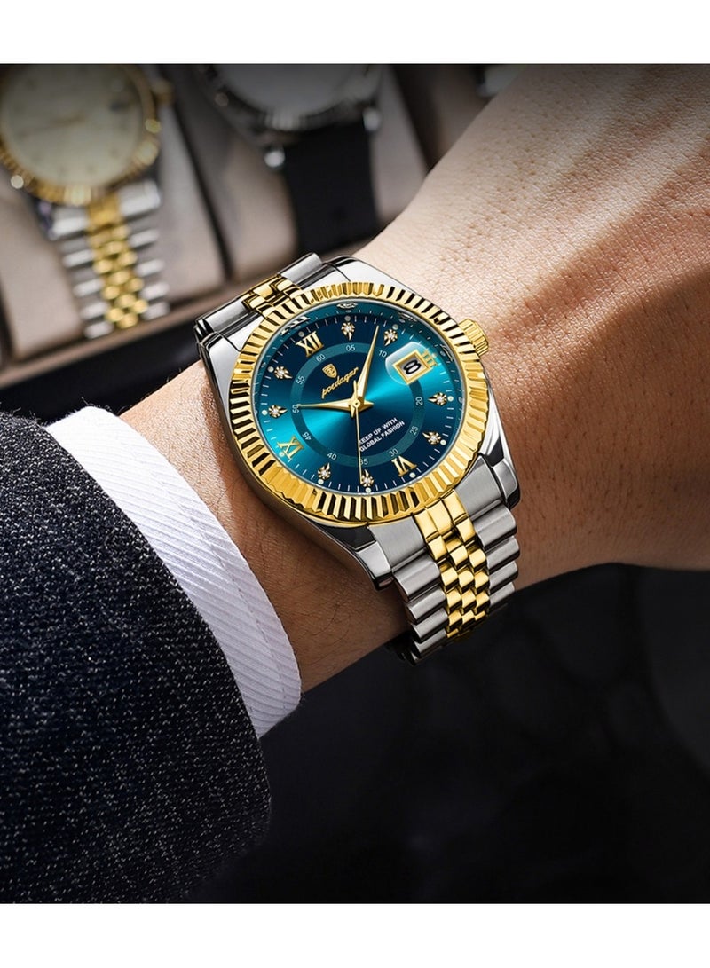 پوداجار ساعة رجالية مضيئة مقاومة للماء كوارتز - 40 ملم - Image 4