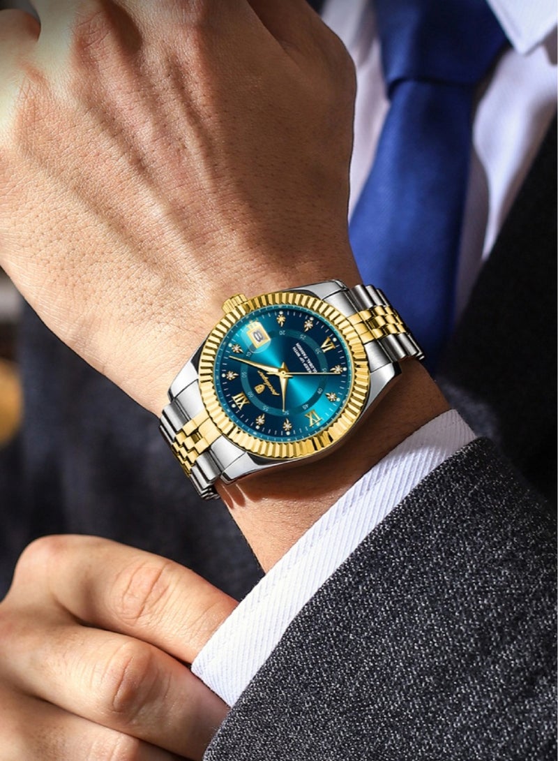 پوداجار ساعة رجالية مضيئة مقاومة للماء كوارتز - 40 ملم - Image 5