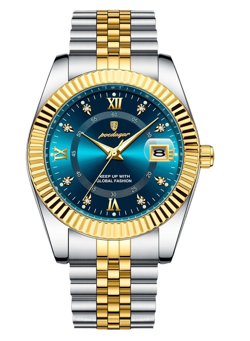 پوداجار ساعة رجالية مضيئة مقاومة للماء كوارتز - 40 ملم - Image 3