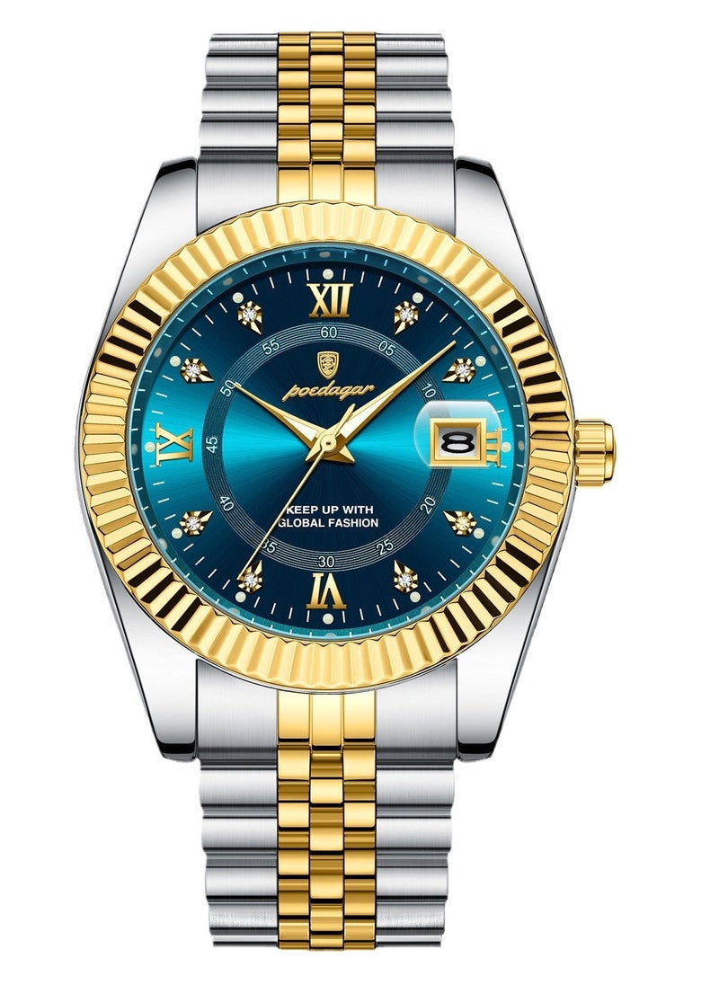 POEDAGAR Waterproof Luminous Men's Watch Quartz- 40mm  - Image 1