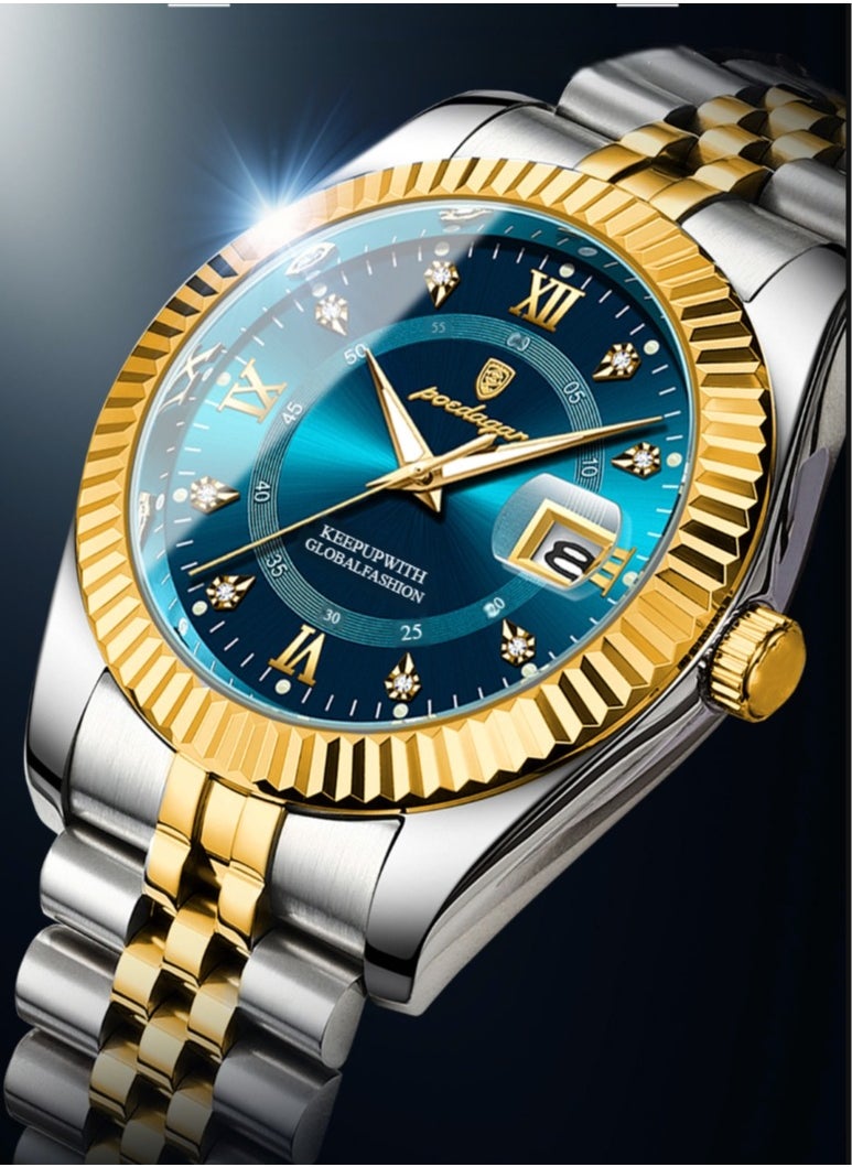 POEDAGAR Waterproof Luminous Men's Watch Quartz- 40mm  - Image 2