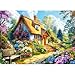 MINIWAN Cottage Garden 1000 Piece Jigsaw Puzzles for Adults Colorful Floral Landscape with Thatched Roof House Puzzles with Letters on Back for Easy Sorting Hard Unique Puzzle Games for Adults Game Night - Image 2
