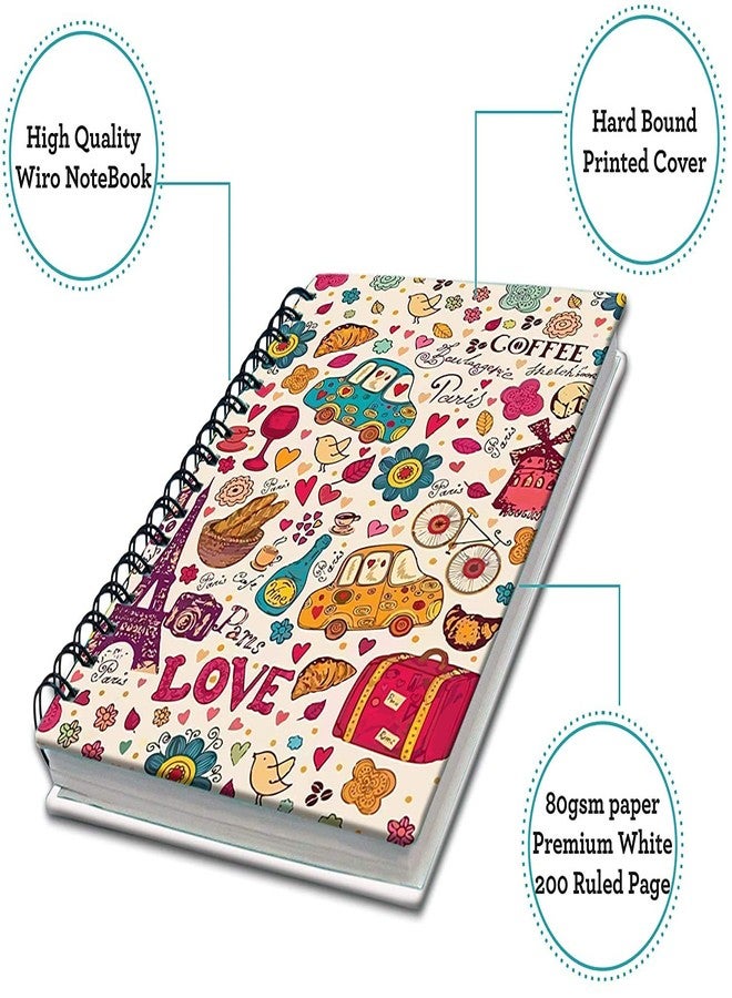 AccuPrints مفكرة AccuPrints ذات غلاف مقوى، مقاس A5 (6 × 9 بوصة)، مسطرة، 200 صفحة - Image 2
