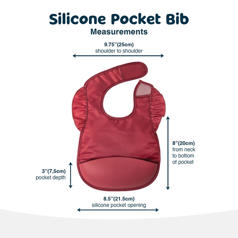 Tiny Twinkle Silicone Bibs for Babies 6-24 Months | Waterproof & Mess-Proof Feeding Bibs with Food Catcher Pocket | Baby Led Weaning, Toddler Essentials for Boys & Girls | Baby Shower - Image 5