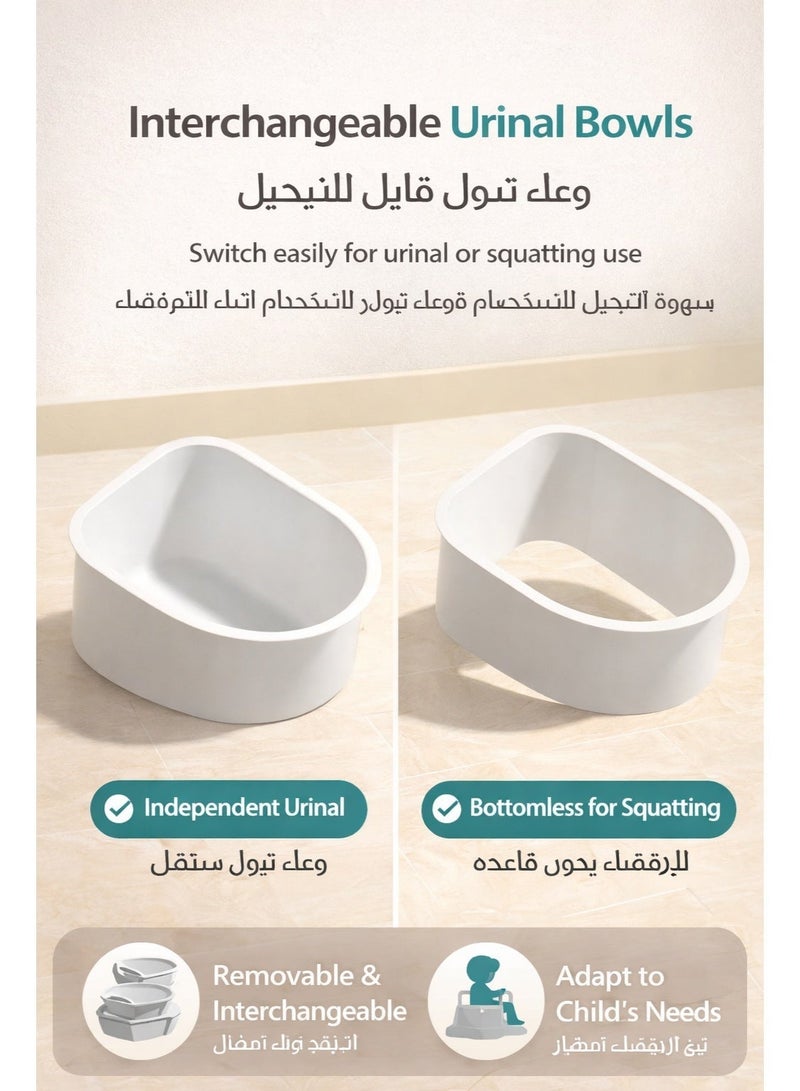 Sisily Children's Potty Training Seat, Kid Size Potty, Realistic Potty Training Toilet with Lid Back, Babies Toilets with a Brush and 10pcs Clean Bag, for Toddlers Infants Kids Boys Girls, Easy to Empty and Clean - Image 5