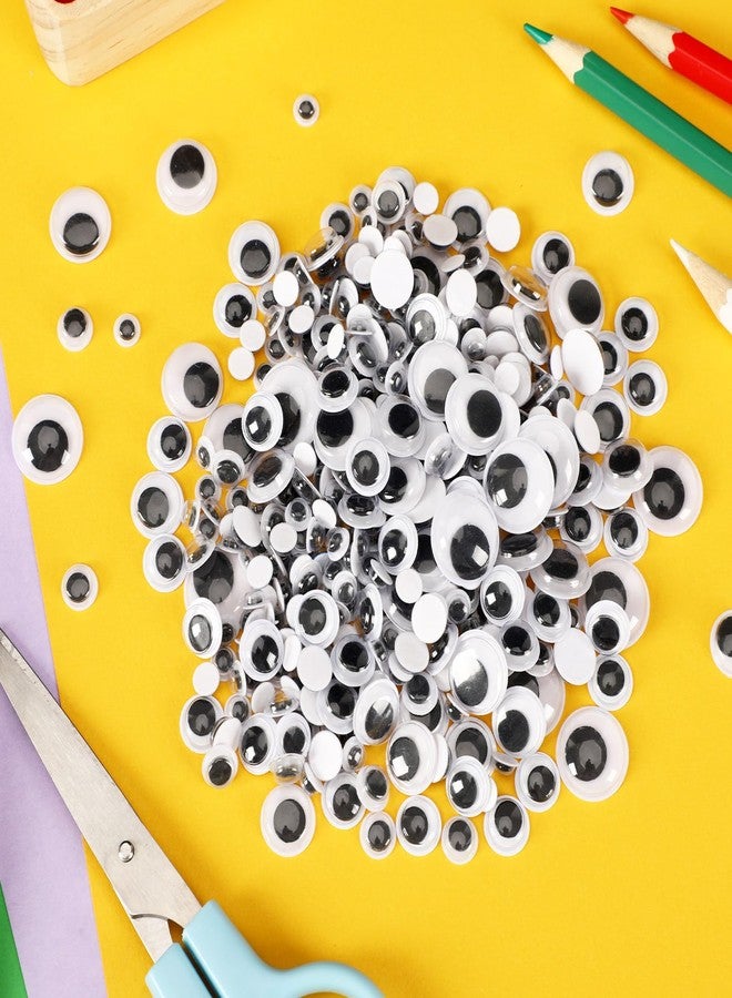 UPINS 1000 Pcs Self Adhesive Googly Wiggle Eyes for DIY Craft Assorted Size 6 mm 8 mm 10 mm 12 mm 14 mm 16 mm Mixed Packaging Craft Sticker Eyes - Image 5