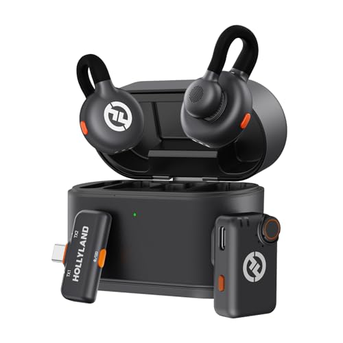HollyView Hollyland Lark M2S Mini Combo (Camera RX+Type-C RX) Wireless Microphone for Camera/iPhone/Android/Laptop, 7g Lightweight, Titanium Clip, 300m Range, Content Creators, Online-Teaching, Streaming - Image 1