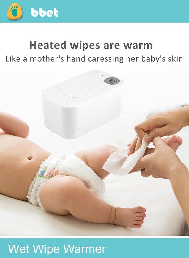 bbet Wipe Warmer with Digital Display,Large Capacity Wipes Dispenser, 3 Modes of Temperature Heating Control,Warms Quickly and Evenly, Comfort and Safety for Baby（White） - Image 3