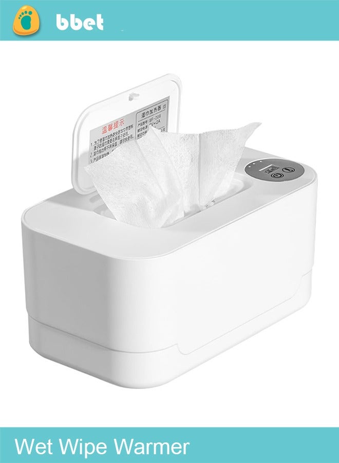 bbet Wipe Warmer with Digital Display,Large Capacity Wipes Dispenser, 3 Modes of Temperature Heating Control,Warms Quickly and Evenly, Comfort and Safety for Baby（White） - Image 1
