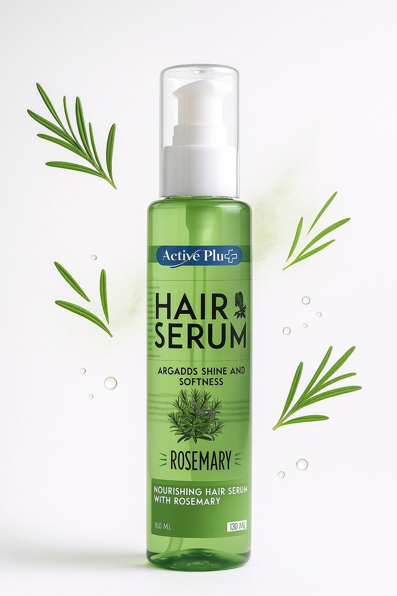 Hair Serum with Rosemary â€“ Hair Growth, Frizz Control & Shine Enhancer â€“ Lightweight, Non-Greasy Repair Oil â€“ 130ml