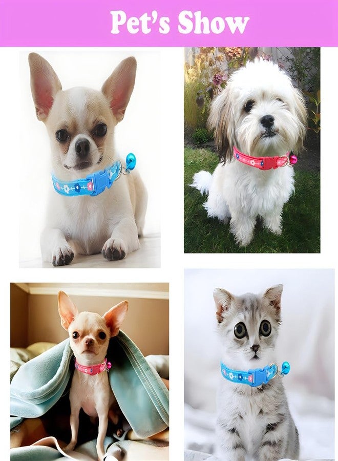 WeimoMonkey Purple Puppy Collar with Bell, Small Cat Collars Girls Basic Nylon for XXS Xs Small Pet Dogs Animal Litter Tiny Kitten,Neck 7.5-12.6 inch - Image 3