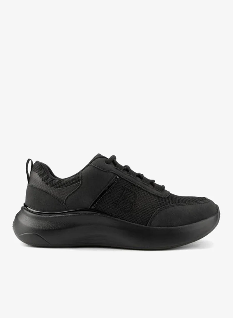 Flora Bella By Shoexpress BLACK Flora Bella Panelled Lace-Up Sneakers for Women | Best Price UAE