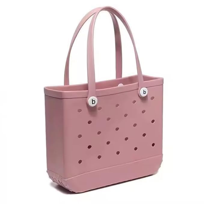Swejos Beach bag X Large Rubber Beach Tote bag, Waterproof Washable Open for Women Croc bag Hand for Beach Pool Yoga - Image 1