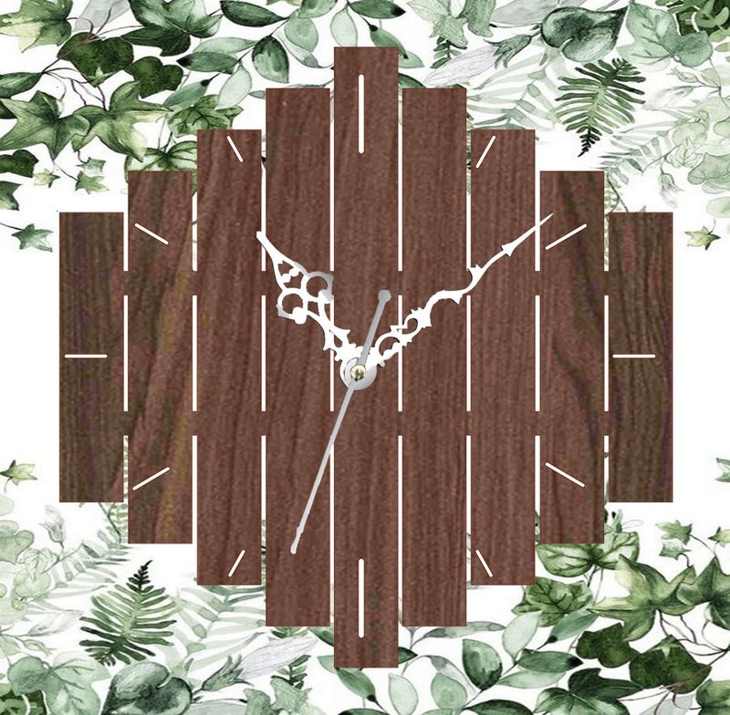 ADK Printed Designer Latest Wooden Digital Wall Clock Without Glass for HomeLiving RoomBedroomKitchen and Office Multicolor2 102 - Image 3