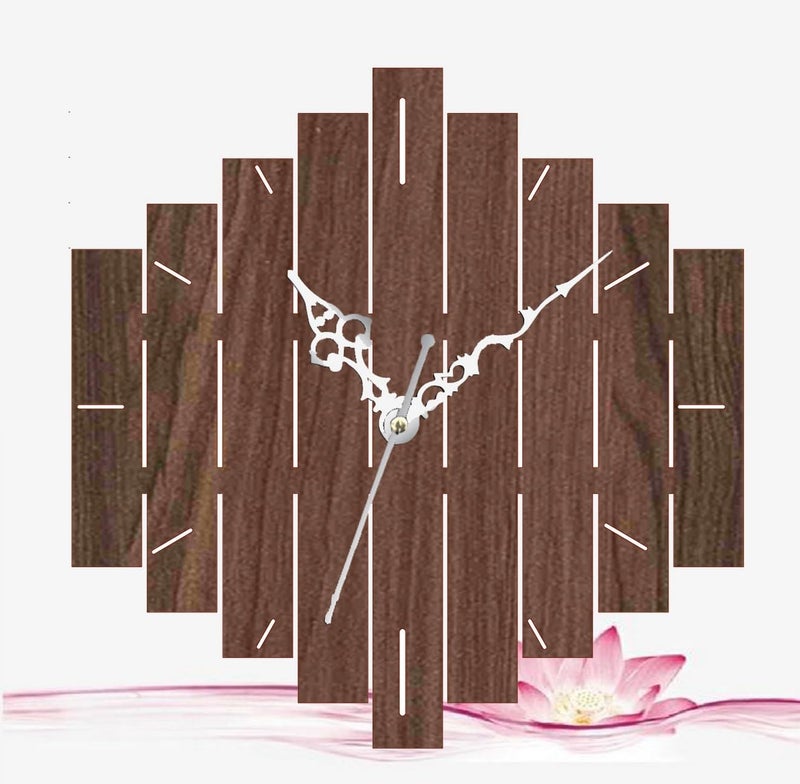 ADK Printed Designer Latest Wooden Digital Wall Clock Without Glass for HomeLiving RoomBedroomKitchen and Office Multicolor2 102 - Image 5