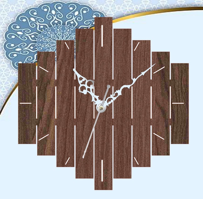 ADK Printed Designer Latest Wooden Digital Wall Clock Without Glass for HomeLiving RoomBedroomKitchen and Office Multicolor2 102 - Image 4