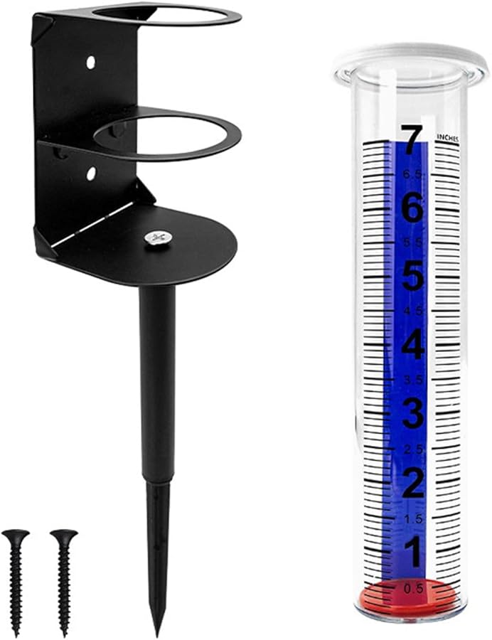 مقياس المطر الكبير للخارجي بحامل معدلي سهل القراءة مع عوامة حمراء - Image 1